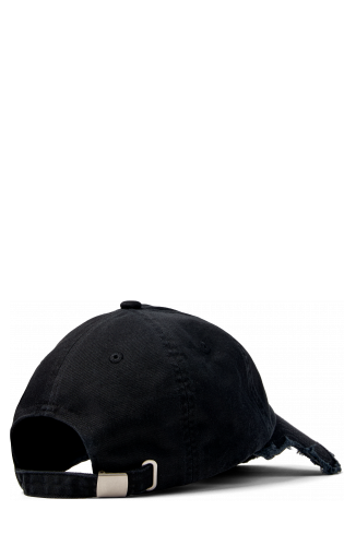 Back view of Cap Dark Gray Cotton Cap (One Size)