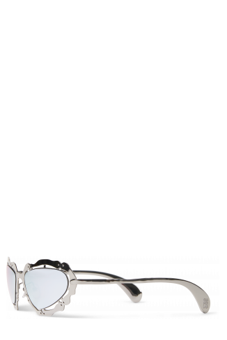 Front view of NOPEA  Sunglasses Silver Shiny NOPEA Metal Sunglasses