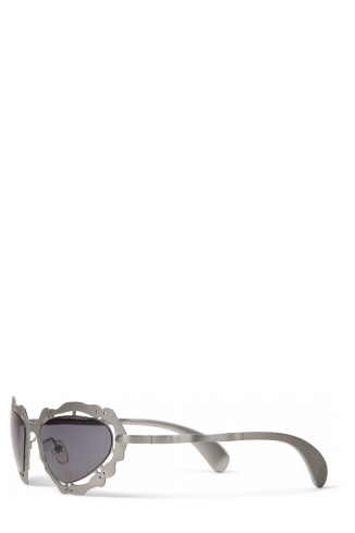 Front view of NOPEA Silver Brushed NOPEA Metal Sunglasses