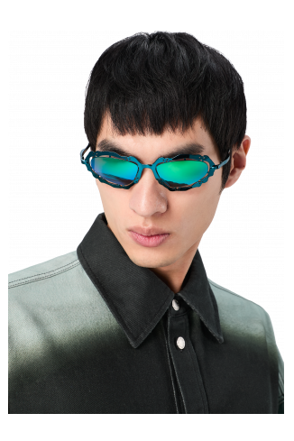 NOPEA Blue-green NOPEA Metal Sunglasses