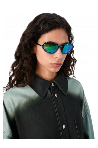NOPEA Blue-green NOPEA Metal Sunglasses