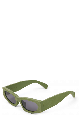 Front view of HIRMU Green HIRMU Acetate Sunglasses