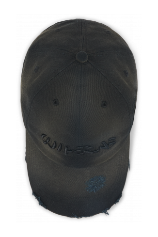 SPRAYED CAP Zwarte sprayed pet