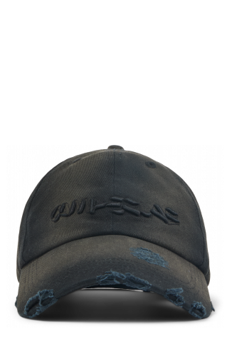 Front view of SPRAYED CAP Black sprayed cap