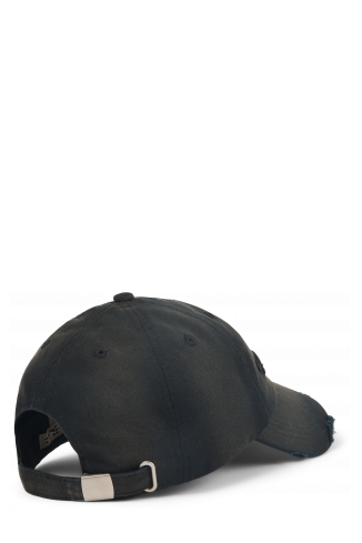 Back view of SPRAYED CAP Black sprayed cap