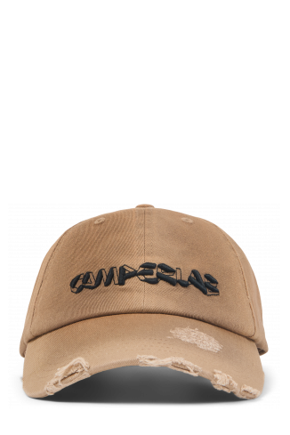 Front view of SPRAYED CAP Beige sprayed cap