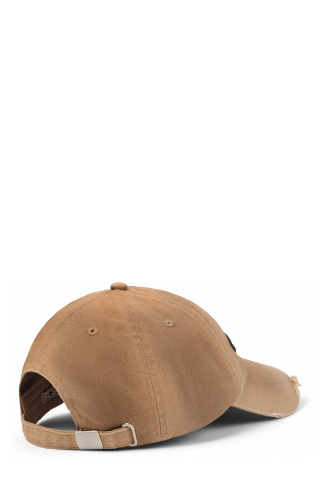 Back view of SPRAYED CAP Beige sprayed cap