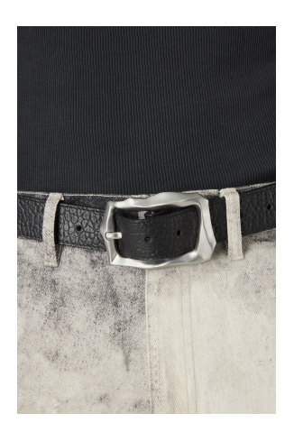 LEATHER BELT SCHWARZ