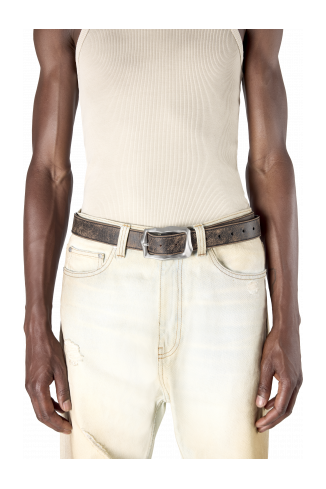 LEATHER BELT SCHWARZ-SAND