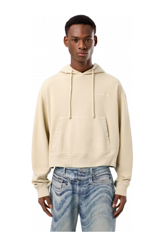 Hoodie Beige Cotton Hoodie