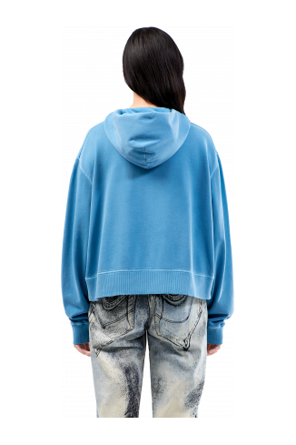 Hoodie Blauwe biologische katoenen hoodie