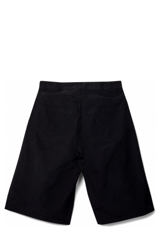 Back view of Tech shorts Black Cotton/Nylon Shorts