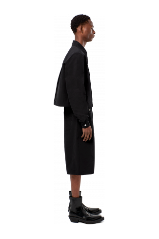 Tech Shirt Black Cotton/Nylon Shirt