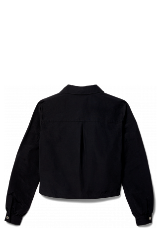 Back view of Tech Shirt Black Cotton/Nylon Shirt