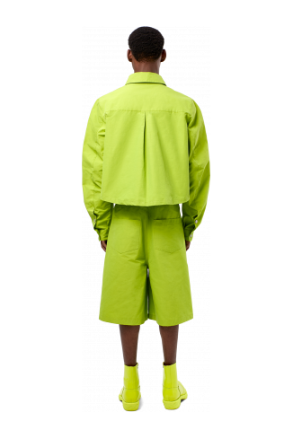 Tech Shirt Green Cotton/Nylon Shirt