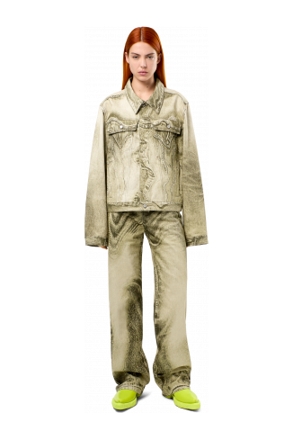 Denim Jacket  Zwart-groen denim jack