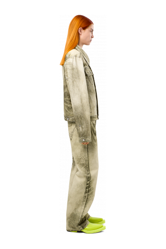 Denim Jacket  Zwart-groen denim jack