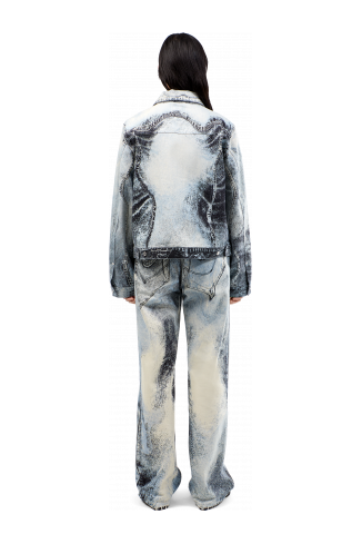 Denim Jacket Blauw-zwart spijkerjack