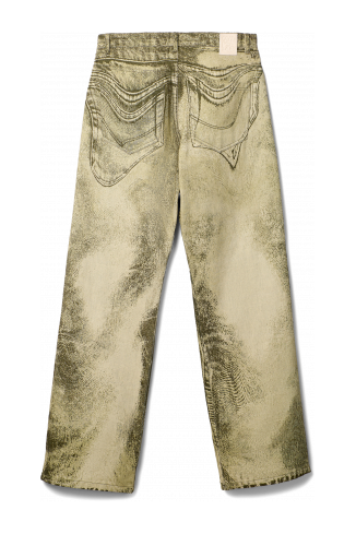 Back view of Denim Jeans Black-Green Denim Jeans