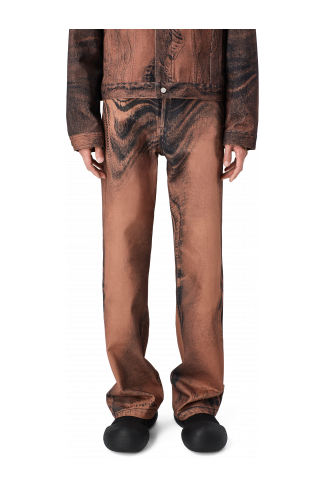 DISTORTED PRINT DENIM JEANS Brown-black Denim Jeans