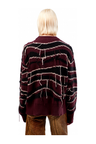 Melange Knit Sweater Brown Organic Cotton Knit Sweater