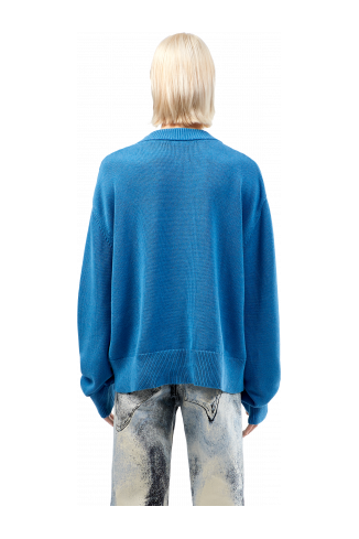Melange Knit Sweater Blue Melange Knit Sweater