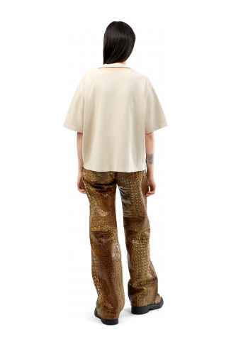 Leather Pants Bruine leren broek