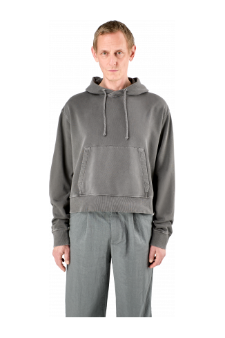 Hoodie Faded Black Mineral Dye Boxy Hoodie