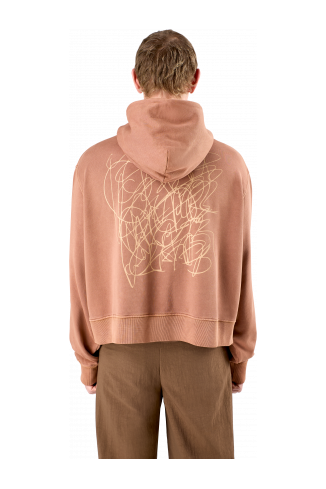 Hoodie Terracotta Mineral Dye Boxy Hoodie