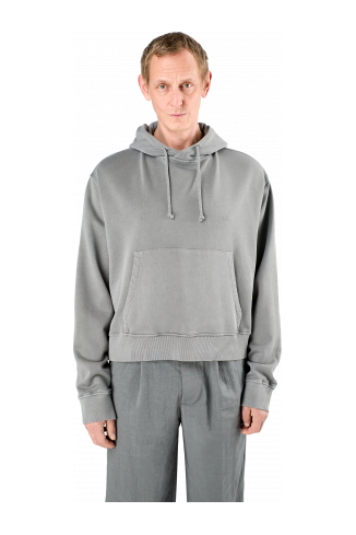 Hoodie Gray Mineral Dye Boxy Hoodie