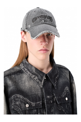 DISTORTED WASHED CAP Faded Black Distorted Washed Cap