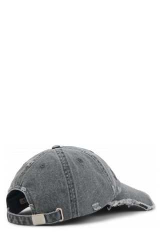 Back view of DISTORTED WASHED CAP Faded Black Distorted Washed Cap