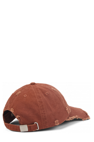 Back view of DISTORTED WASHED CAP Faded Terracotta Distorted Washed Cap