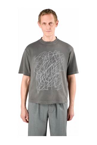 T-Shirt Faded Black Mineral Dye Boxy T-Shirt