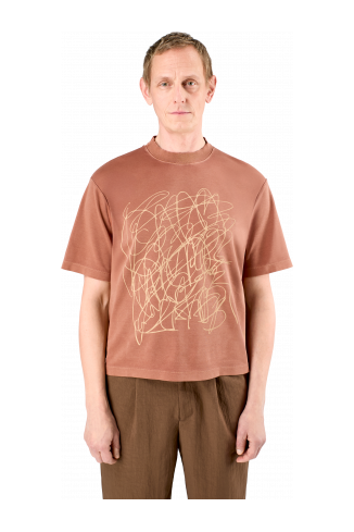 T-Shirt Terracotta Mineral Dye Boxy T-Shirt