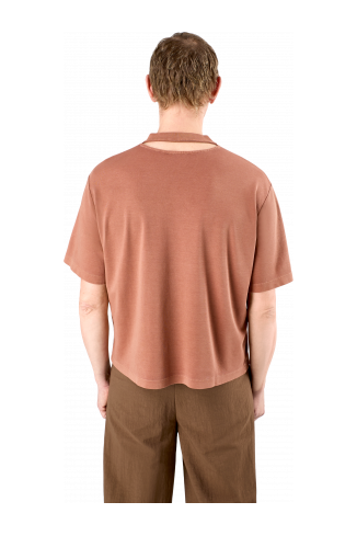 T-Shirt Terracotta Mineral Dye Boxy T-Shirt