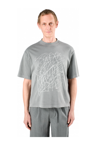 T-Shirt Gray Mineral Dye Boxy T-Shirt