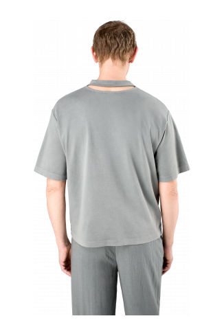 T-Shirt Gray Mineral Dye Boxy T-Shirt