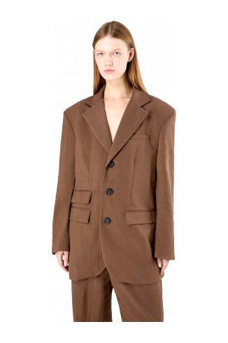 Tailored Blazer Bruine ECONYL® kostuumblazer