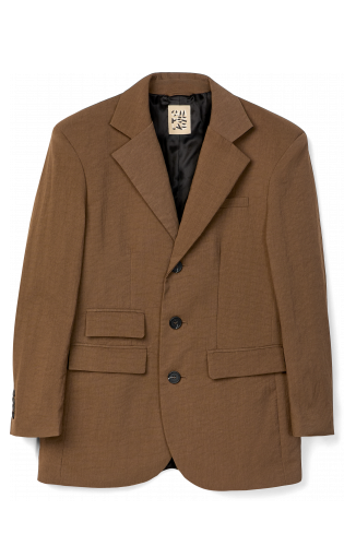 Tailored Blazer Blazer de costume en ECONYL® marron