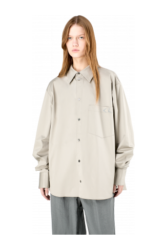 Cotton Shirt Grijs katoenen overhemd