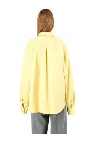 Cotton Shirt Geel katoenen overhemd