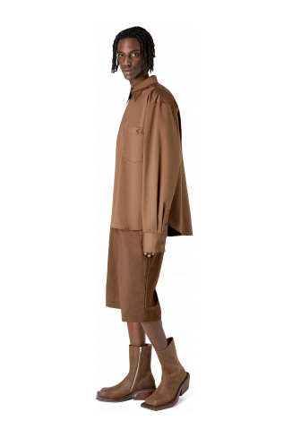 Cotton Shirt Brown Cotton Shirt