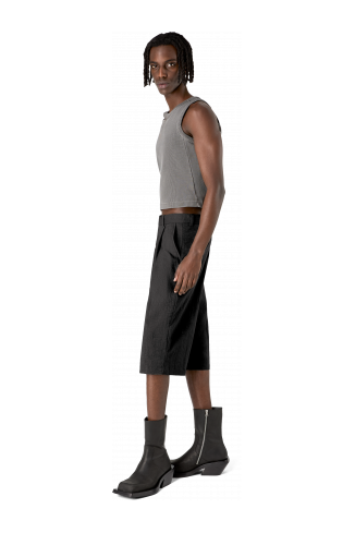 TAILORED SHORTS Black Technical Suit Shorts
