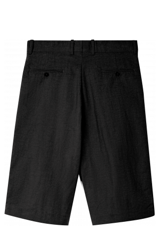 Back view of TAILORED SHORTS Black Technical Suit Shorts