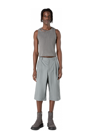 Tailored Shorts Kurze Anzughose aus Funktionsstoff in Grau