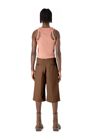 Tailored Shorts Brown Technical Suit Shorts