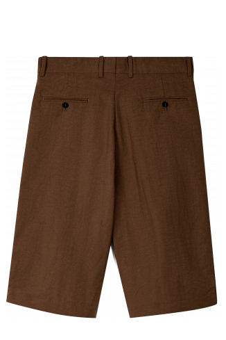 Back view of Tailored Shorts Brown Technical Suit Shorts