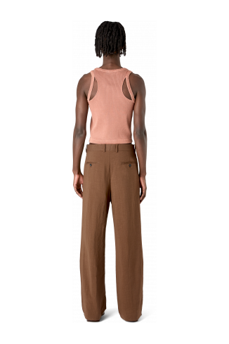 Tailored Trousers Brown Technical Suit Trousers