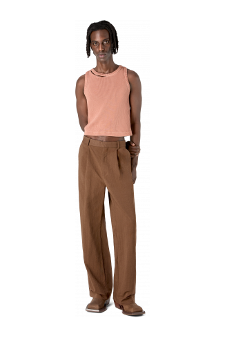 Tailored Trousers Brown Technical Suit Trousers